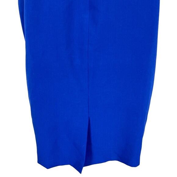 Evan Picone Black Label Womens Blue Cobalt Colorblock Sheath Career Dress sz 12 - Picture 13 of 16